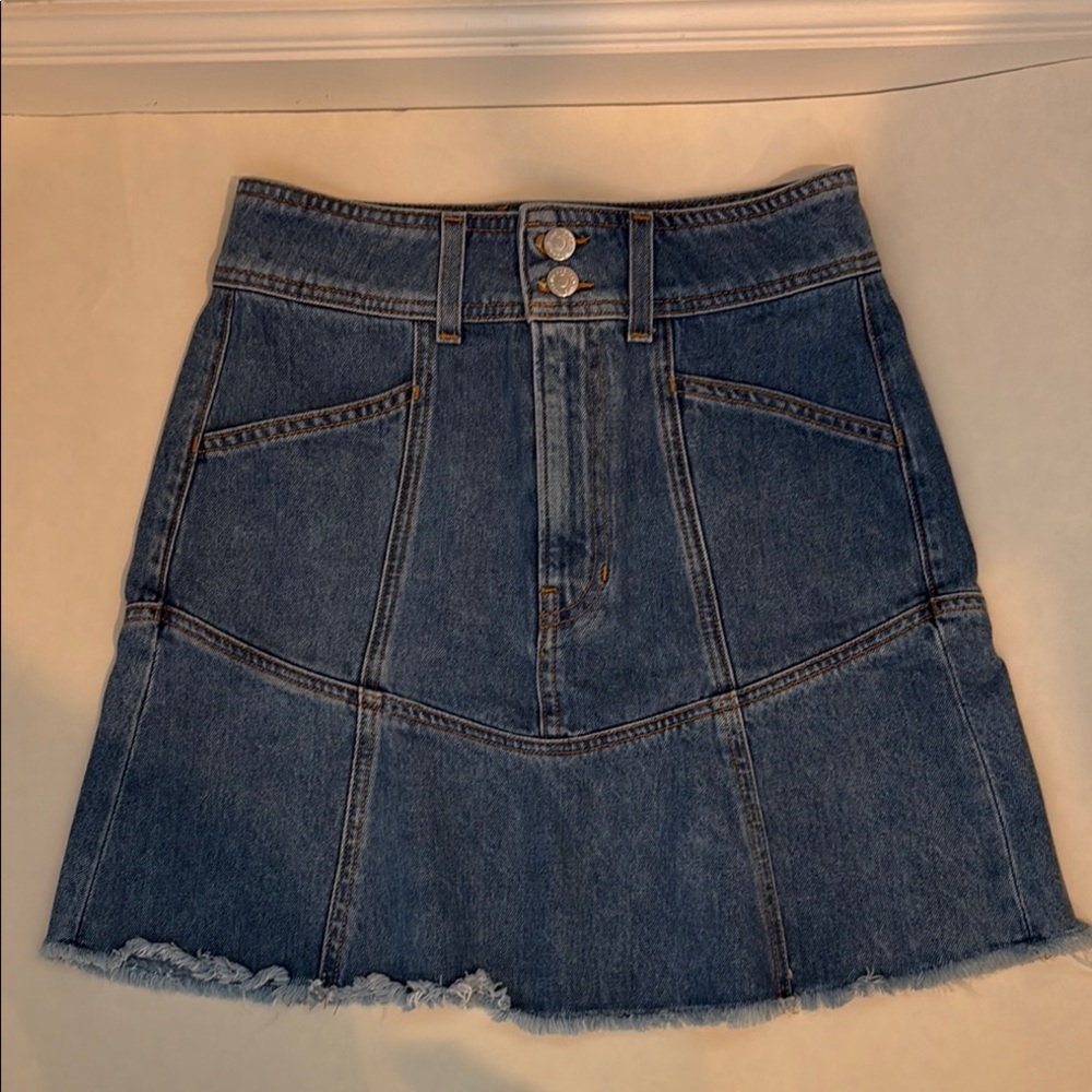 Veronica Beard Blue A-Line peplum Mini Skirt